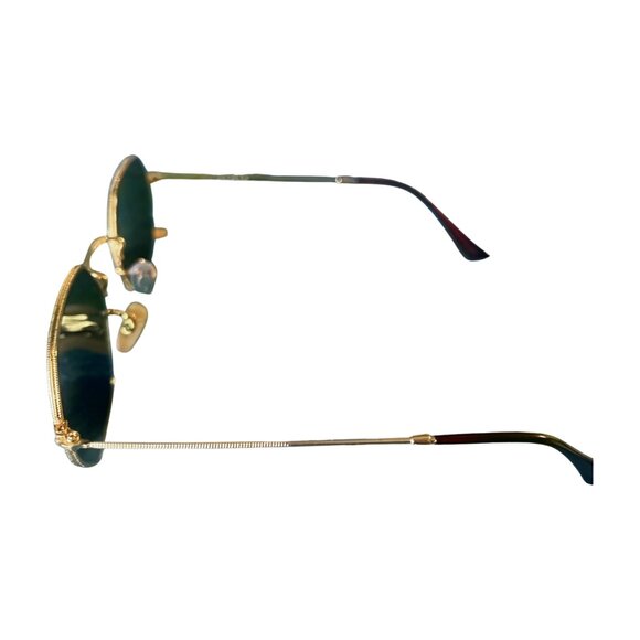Ray-Ban Sunglasses RB 3556N 001 Polished Arista Gold Green G-15 Lens 53mm - Picture 2 of 6